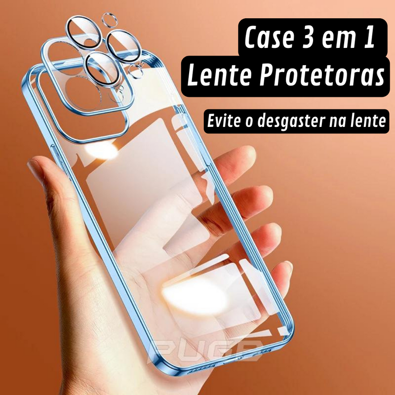 Case Ultra Fina + Protetor de Câmera + Lentes - MobrekShop